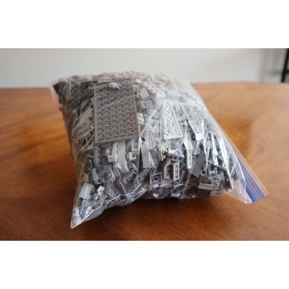2 lbs. Pounds 9oz Mixed Lot Lego Bulk Shades of Gray Bricks Pieces Plates Blocks - Picture 13 of 13